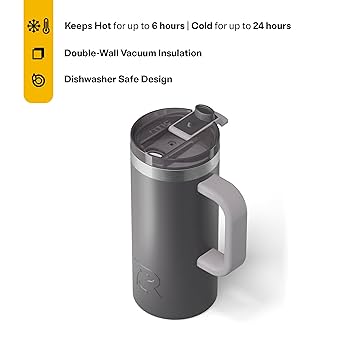 Amazon.com: RTIC 16oz Road Trip Travel Mug with Lid and